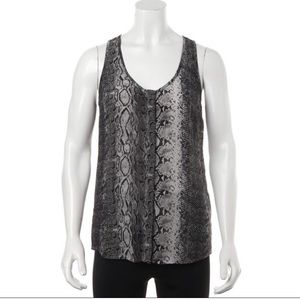 Joie silk snake print button up‎ blouse